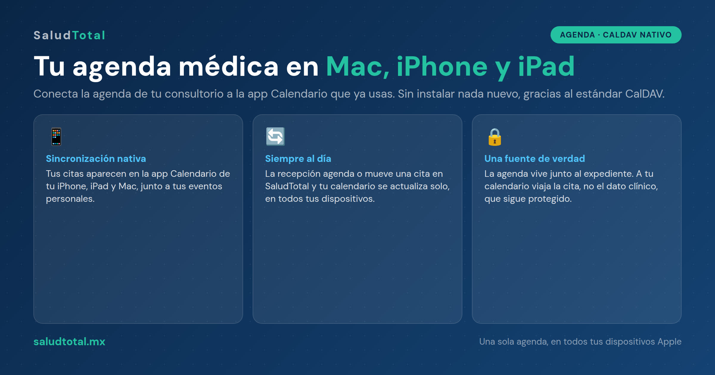 Tu agenda médica en Mac y iPhone: sincronización CalDAV nativa